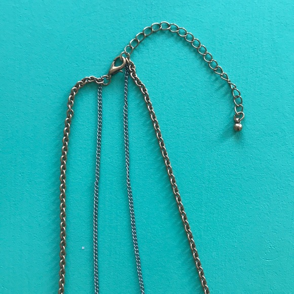 Necklace- silver and gold long necklace - Picture 4 of 4